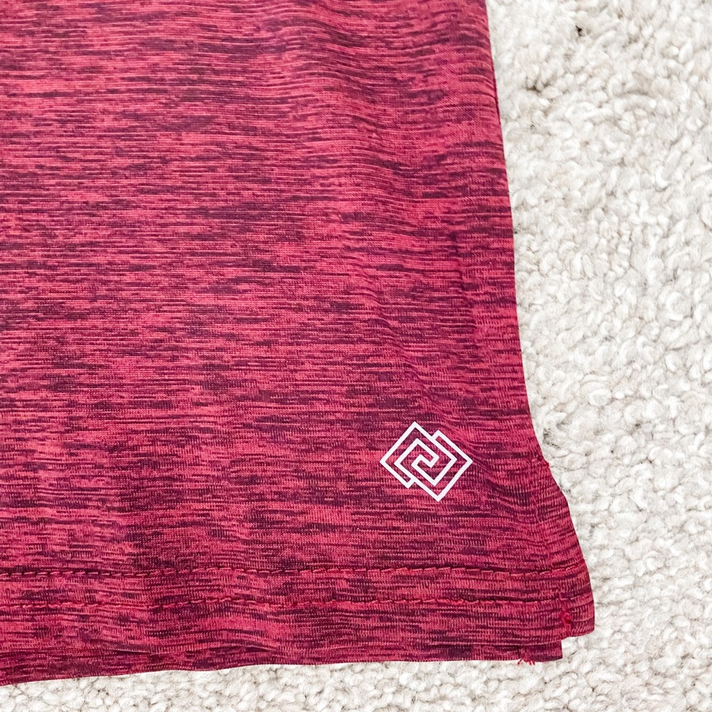 Zelos Maroon Athletic Collared Button Up Shirt - image 5